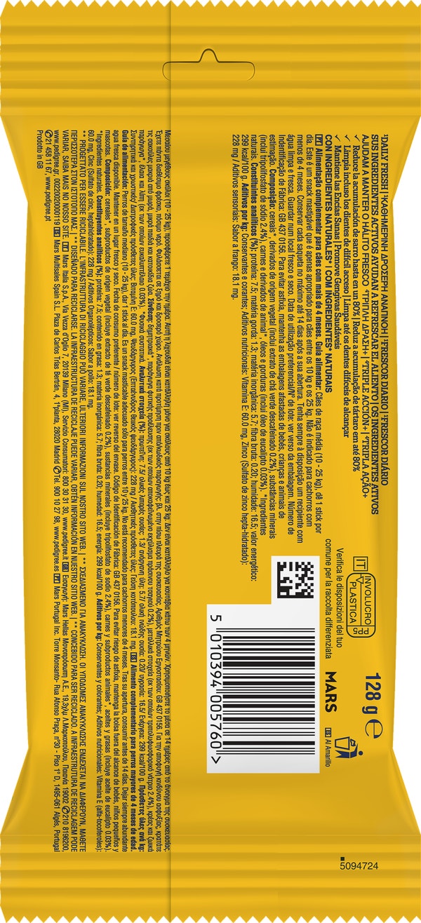 PED DENTASTIX FRESH MEDIUM x5 120g BSI