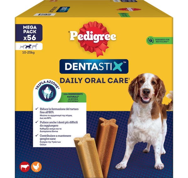 PED DENTASTIX MEDIUM MULTIPACK x56
