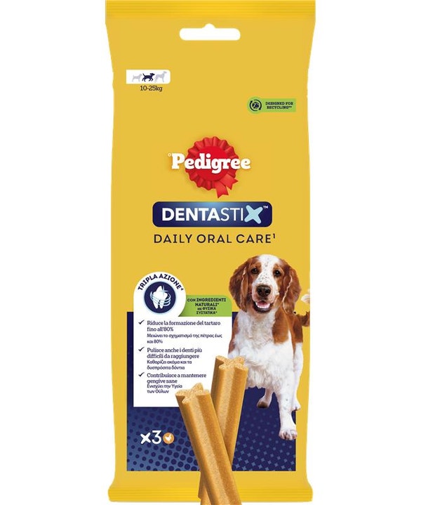 PED DENTASTIX MEDIUM SINGLE x3 77g FOP